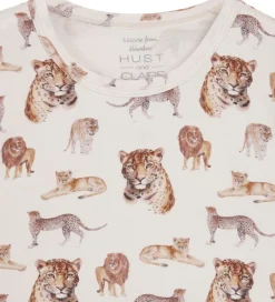 Nattøj|Hust and Claire T-shirt - Austin - Bambus - White Sand