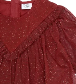 Kjoler|Juletøj|Hust and Claire Tylkjole - HCKaroline - Teaberry m. Guldglimmer