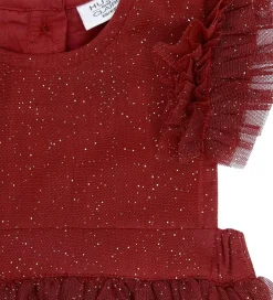 Kjoler|Juletøj|Hust and Claire Tylkjole - HCKatinka - Teaberry m. Guldglimmer