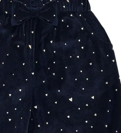 Bukser Og Jeans|Juletøj|Hust and Claire Velourbukser - HCTeresa - More Navy m. Guld