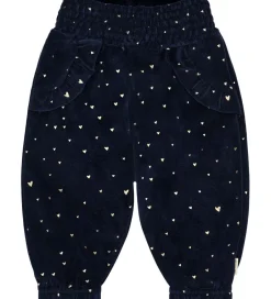 Bukser Og Jeans|Juletøj|Hust and Claire Velourbukser - HCTrine - More Navy m. Guld