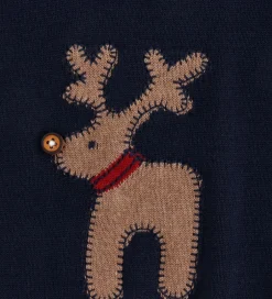 Veste|Juletøj|Hust and Claire Vest - Strik - HCPerry Deer - More Navy