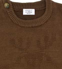 Veste|Juletøj|Hust and Claire Vest - Strik - HCPerry Moose - Brown stone