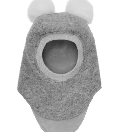 Elefanthuer|Huttelihut Elefanthue - Uld - 2-lags - Grey Melange m. Kvaste