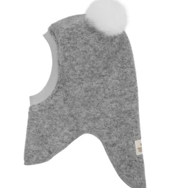 Elefanthuer|Huttelihut Elefanthue - Uld - 2-lags - Grey Melange m. Kvaste