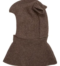 Elefanthuer|Huttelihut Elefanthue - Uld - 1-lags - Brown Melange m. Ører