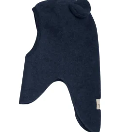 Elefanthuer|Huttelihut Elefanthue - Uldfleece - 1-lags - Navy m. Ører