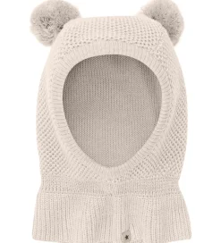 Elefanthuer|Huttelihut Elefanthue - Uld - 2-lags - Sand Melange m. Kvaster