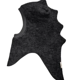 Uld|Elefanthuer|Huttelihut Elefanthue - Uld - 2-lags - Mørkegråmeleret