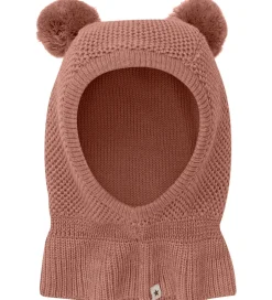 Elefanthuer|Huttelihut Elefanthue - Uld - Strik - 2-lags - Burlwood m. Kvast