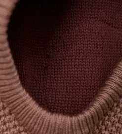 Elefanthuer|Huttelihut Elefanthue - Uld - Strik - 2-lags - Burlwood m. Kvast