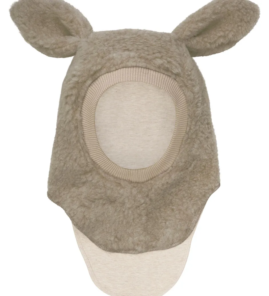 Elefanthuer|Huttelihut Elefanthue - Uld - Teddy - 2-lags - Camel Melange