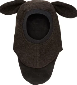 Elefanthuer|Huttelihut Elefanthue - Uld - 2-lags - Mørkebrunmeleret m. Ører