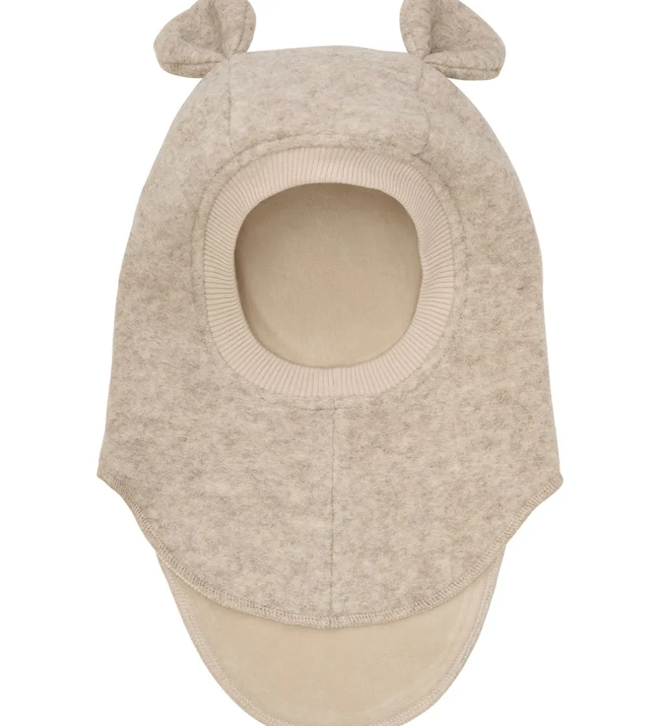 Elefanthuer|Huttelihut Elefanthue - Uld - 2-lags - Sand Melange m. Ører