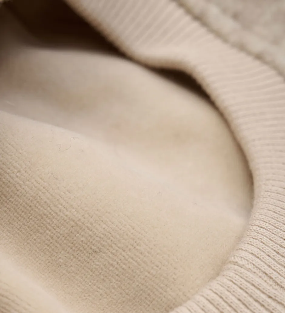 Elefanthuer|Huttelihut Elefanthue - Uld - 2-lags - Sand Melange m. Ører