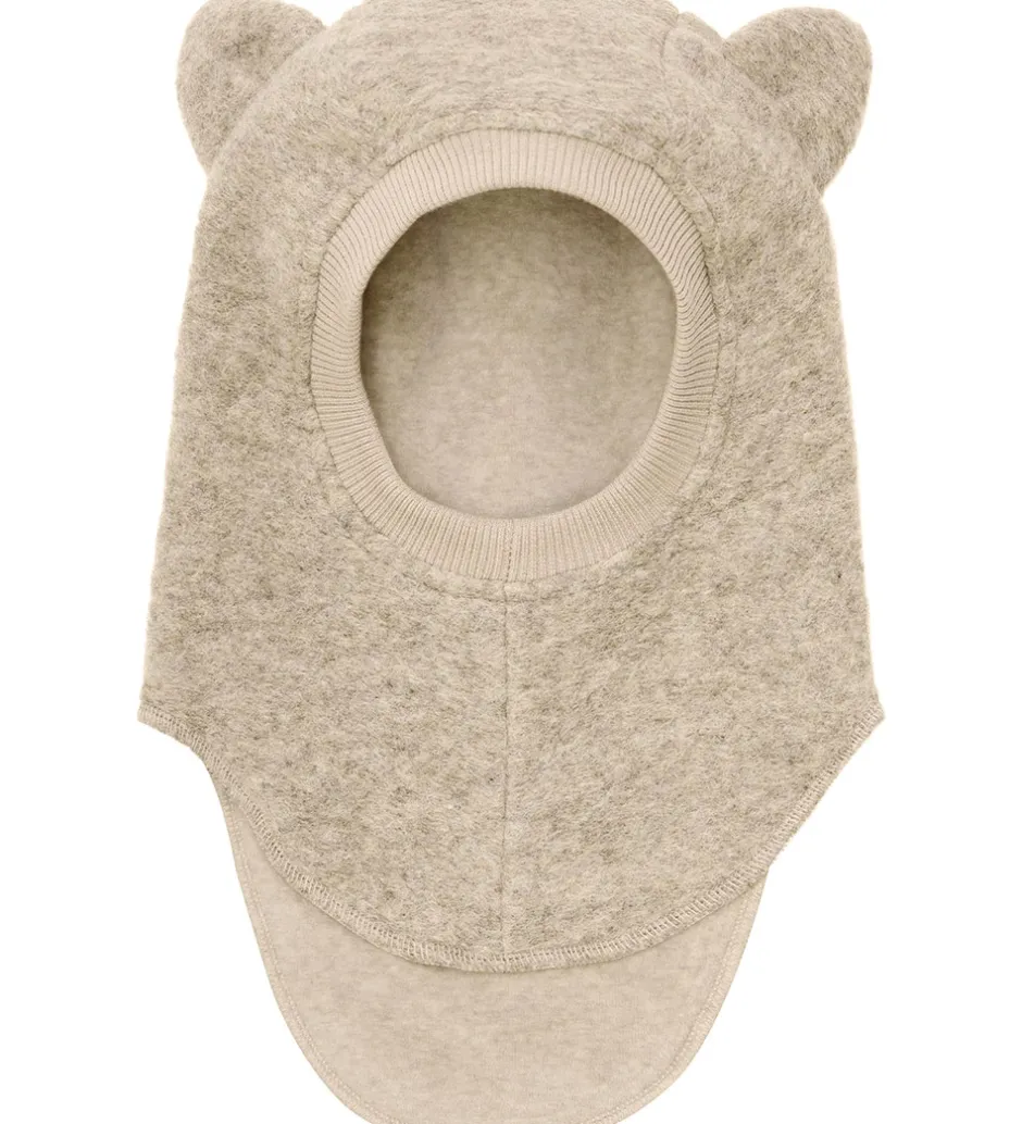 Elefanthuer|Huttelihut Elefanthue - Uld - 2-lags - Sand Melange m. Ører