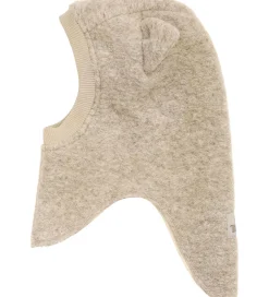 Elefanthuer|Huttelihut Elefanthue - Uld - 2-lags - Sand Melange m. Ører