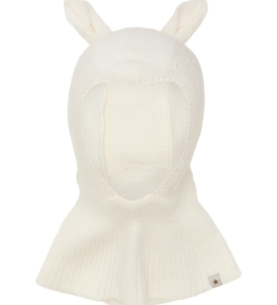 Elefanthuer|Huttelihut Elefanthue - Uld - 1-lags - Off-white m. Ører