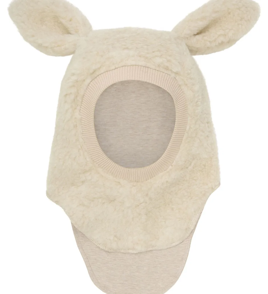 Elefanthuer|Huttelihut Elefanthue - Uld - Teddy - 2-lags - Cement m. Ører