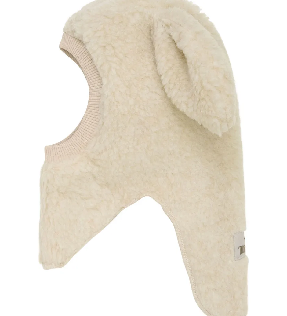 Elefanthuer|Huttelihut Elefanthue - Uld - Teddy - 2-lags - Cement m. Ører