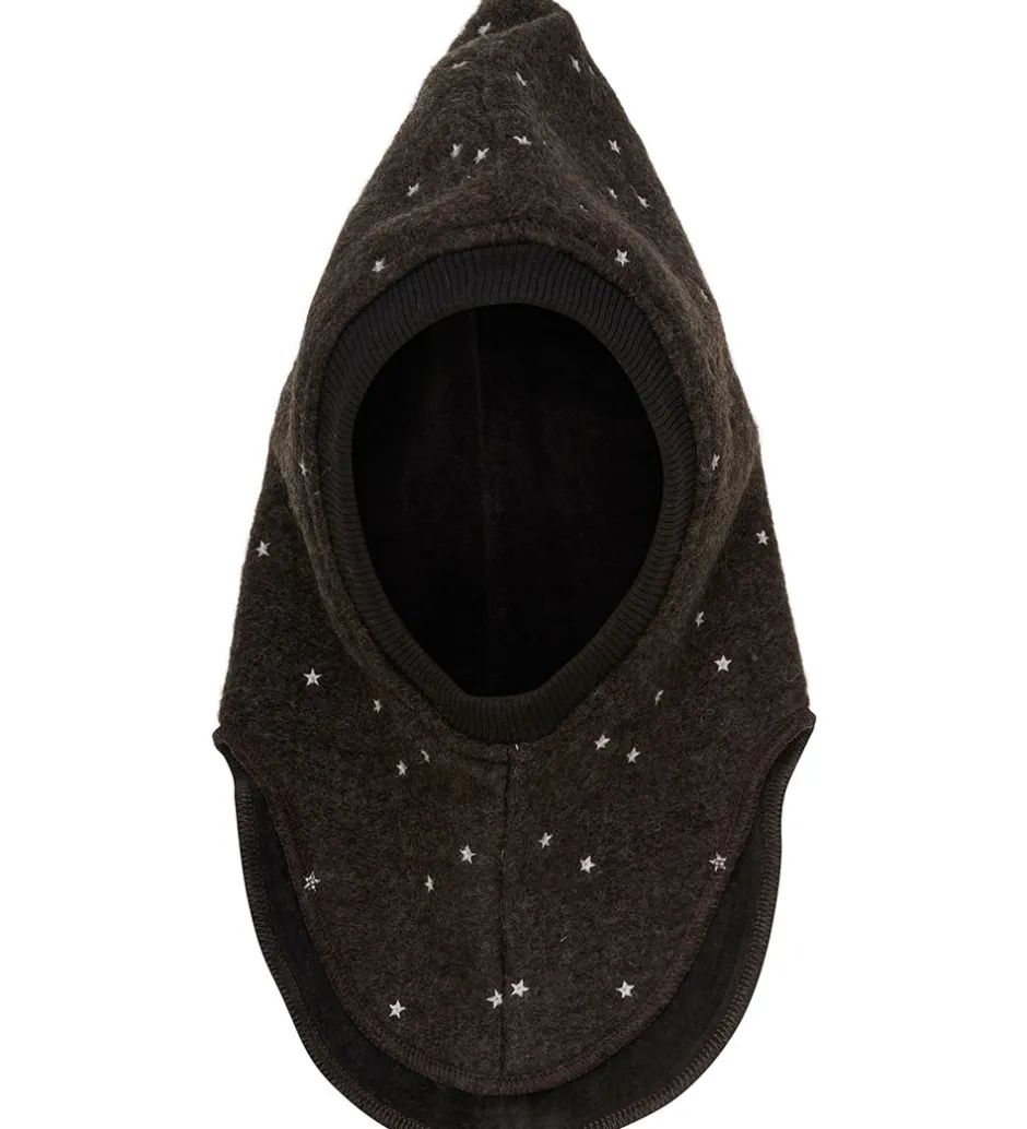 Elefanthuer|Huttelihut Elefanthue - Uld - 2-lags - Dark Brown Melange