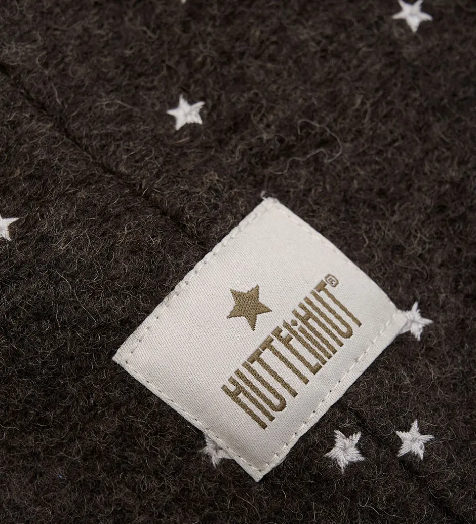 Elefanthuer|Huttelihut Elefanthue - Uld - 2-lags - Dark Brown Melange