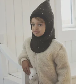 Elefanthuer|Huttelihut Elefanthue - Uld - 2-lags - Dark Brown Melange