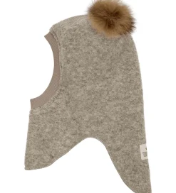 Elefanthuer|Huttelihut Elefanthue - Uld - 2-lags - Camel Melange m. Kvaste