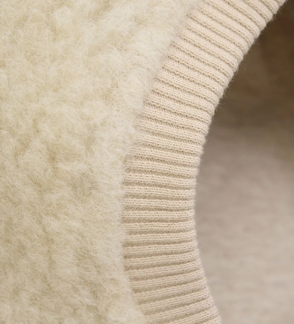 Elefanthuer|Huttelihut Elefanthue - Uld - Teddy - 2-lags - Cement m. Ører