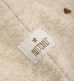 Elefanthuer|Huttelihut Elefanthue - Uld - 2-lags - Sand Melange m. Hjerter