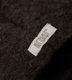 Huer Og Hatte|Babyhjelme|Huttelihut Hue - Uld - Dark Brown Melange m. Kvast