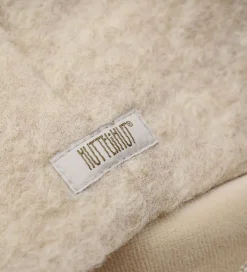 Huer Og Hatte|Babyhjelme|Huttelihut Hue - Uld - Sand Melange m. Kvast