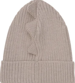 Huer Og Hatte|Huttelihut Hue - Uld - Strik - Dino - Camel Melange m. Takker