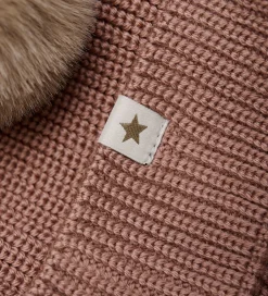 Huer Og Hatte|Huttelihut Hue - Uld - Strik - Burlwood m. Kvaster