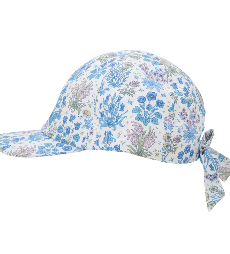 Kasketter|Huttelihut Kasket - Soft Chambray m. Blomster