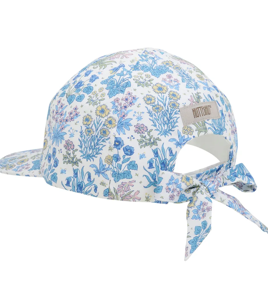 Kasketter|Huttelihut Kasket - Soft Chambray m. Blomster