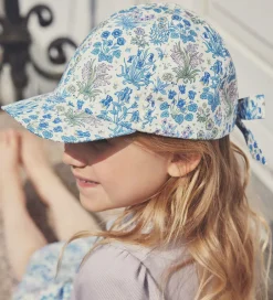 Kasketter|Huttelihut Kasket - Soft Chambray m. Blomster