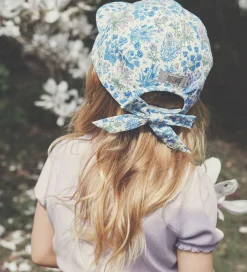 Kasketter|Huttelihut Kasket - Soft Chambray m. Blomster