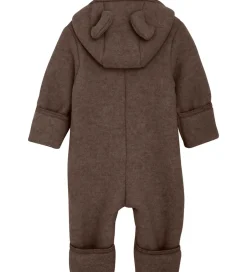 Køredragter|Huttelihut Køredragt - Uldfleece - Brown Melange m. Ører