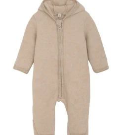 Køredragter|Huttelihut Køredragt - Uldfleece - Camel Melange m. Ører