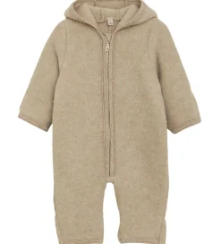 Køredragter|Huttelihut Køredragt - Uldfleece - Camel Melange m. Ører