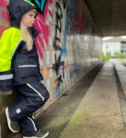 Vinterjakker|ILDHU Vinterjakke - Norly - Navy/Yellow m. Selvlysende Reflekser