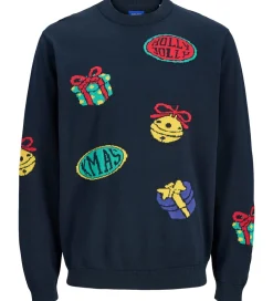 Juletøj|Bluser|Jack & Jones Bluse - JorHoliday - Strik - Sky Captain