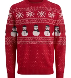 Juletøj|Bluser|Jack & Jones Bluse - Strik - JjXmas Andrew - True Red