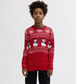 Juletøj|Bluser|Jack & Jones Bluse - Strik - JjXmas Andrew - True Red
