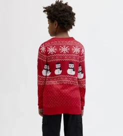 Juletøj|Bluser|Jack & Jones Bluse - Strik - JjXmas Andrew - True Red