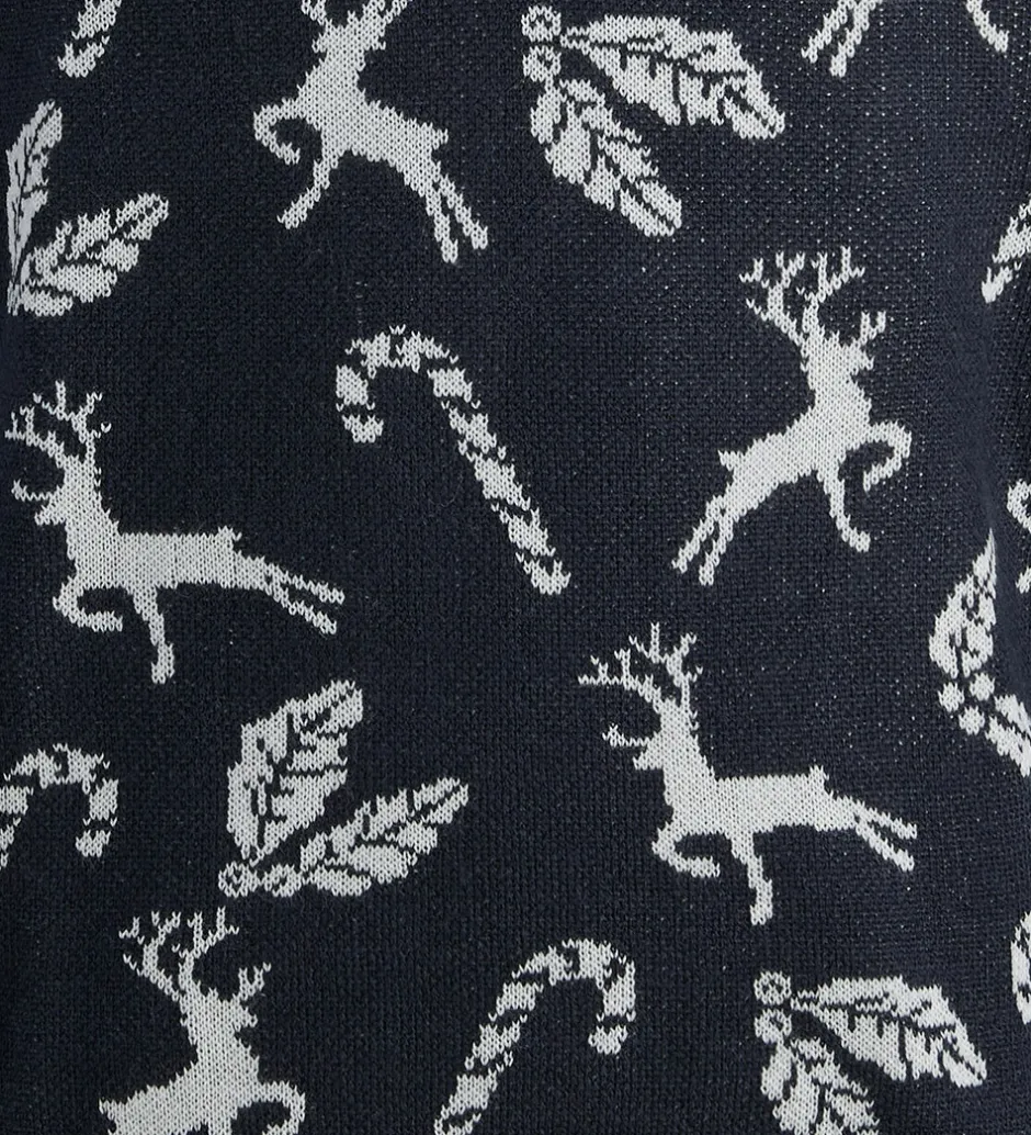 Juletøj|Bluser|Jack & Jones Bluse - Strik - JjXmas Andrew - Sky Captain