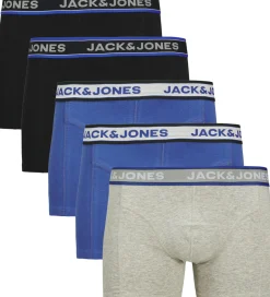 Undertøj|Jack & Jones Boxershorts - 5-Pak - JacChristian - Black/Light Gr