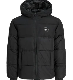 Overgangsjakker|Dunjakker Og Dynejakker|Jack & Jones Dynejakke - JjMaze - Black/WHITE LOGO