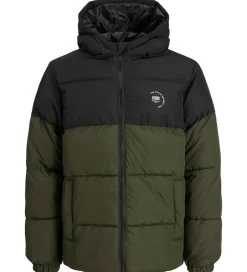 Overgangsjakker|Dunjakker Og Dynejakker|Jack & Jones Dynejakke - JjMaze - Rosin/BLOCKING WITH WHITE LOGO